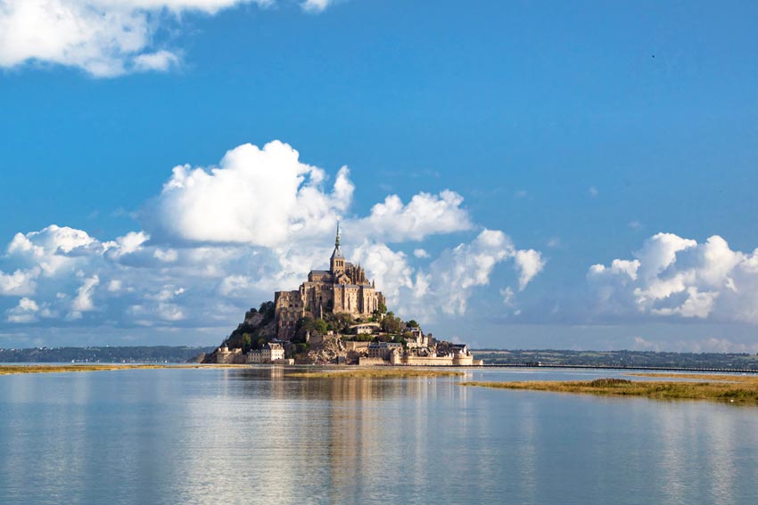 Mont Saint Michel Bay - Normandy. Some of the biggest high tides in Europe.