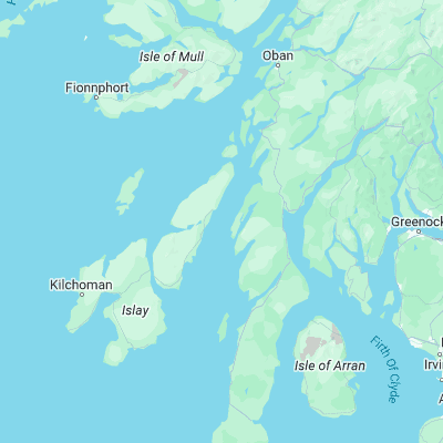 Map showing location of Sound of Jura (55.980556, -5.755556)