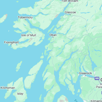 Map showing location of Loch Melfort (56.250000, -5.516670)