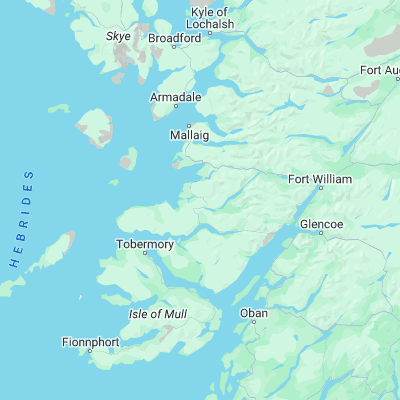 Map showing location of Loch Moidart (56.783330, -5.766670)