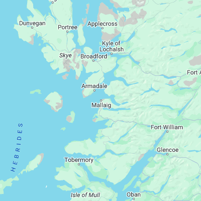 Map showing location of Mallaig (57.002930, -5.830820)