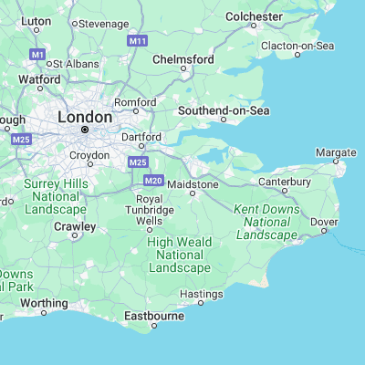 Map showing location of New Hythe (51.311832, 0.459042)