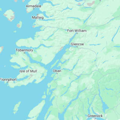 Map showing location of Port Appin (56.554610, -5.410370)