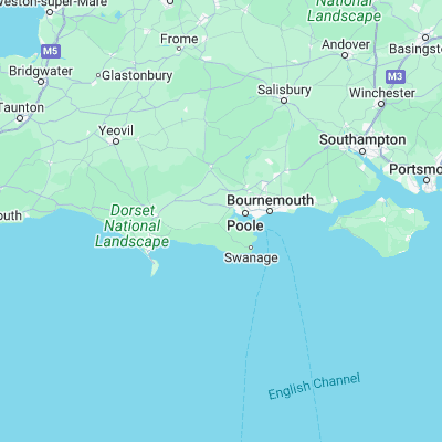 Map showing location of Wareham (River Frome) (50.687920, -2.110580)